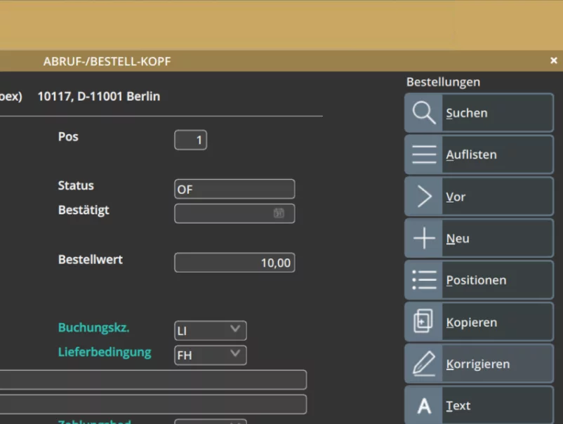 COMMAND and ON ACTION items become an icon toolbar